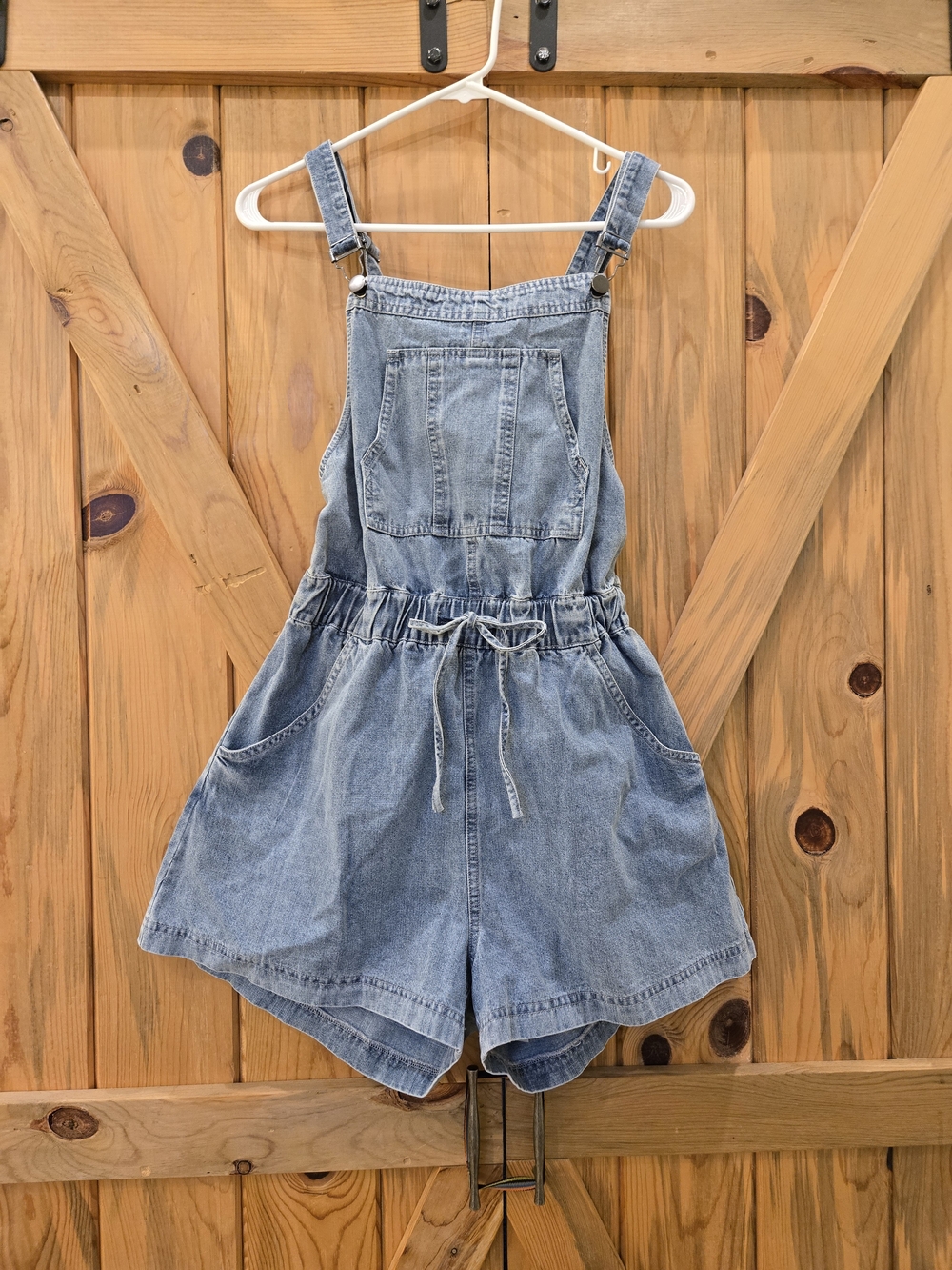 Mustard Seed Light Blue Denim One-Piece Romper